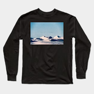 Majestic Snow-Covered Peaks of Rondane National Park (Norway) Shot on Film Long Sleeve T-Shirt